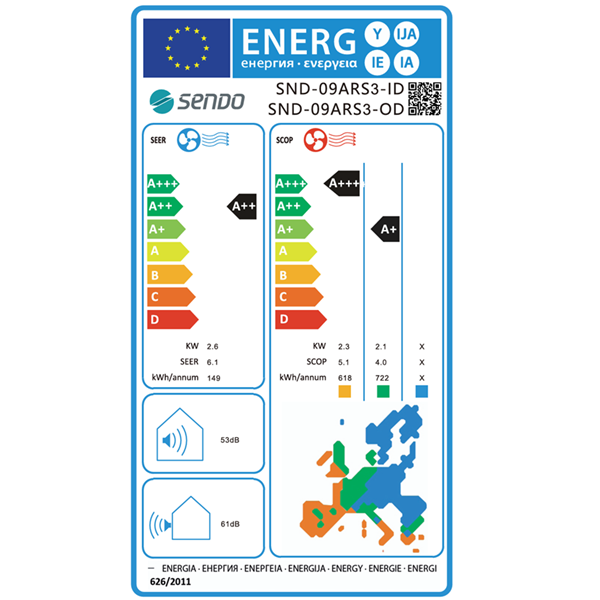 SENDO ARIS SND 09 ARS3 ENERGY LABEL SENDO ARIS SND 09 ARS3 ENERGY LABEL