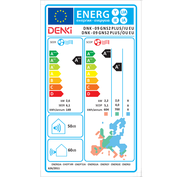 DENKI 2 PLUS ENERGY LABEL 9