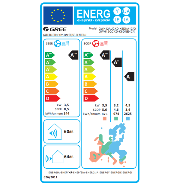 GREE MISTRAL ENERGY LABEL 12