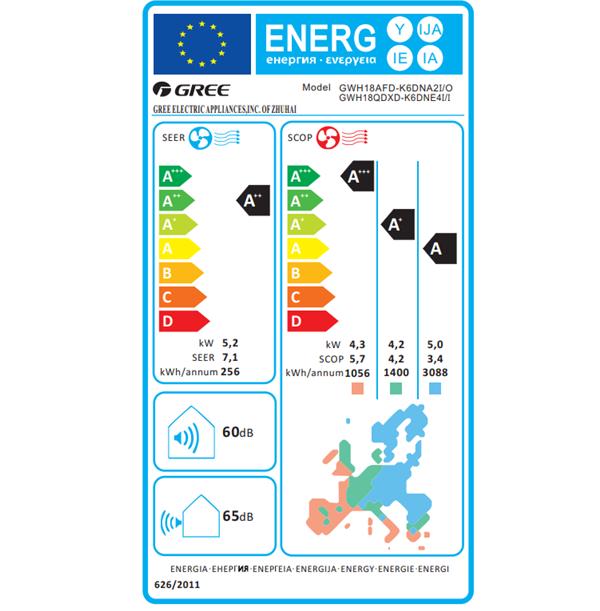 GREE MISTRAL ENERGY LABEL 18