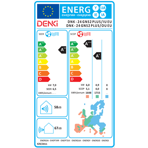 DENKI 2 PLUS ENERGY LABEL 24