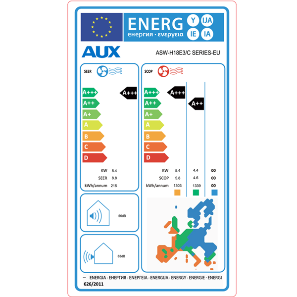AUX C-SERIES ENERGY LABEL 18000